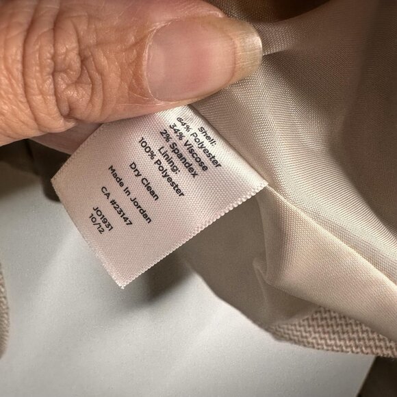 Talbots Blazer Womens 16 Textured Two Button Lined Suit Jacket Career Office - Picture 8 of 12